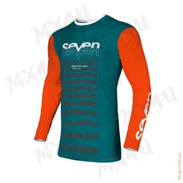 Мотоджерси детская Vox Surge Teal - Оранжевая - миниатюра 1