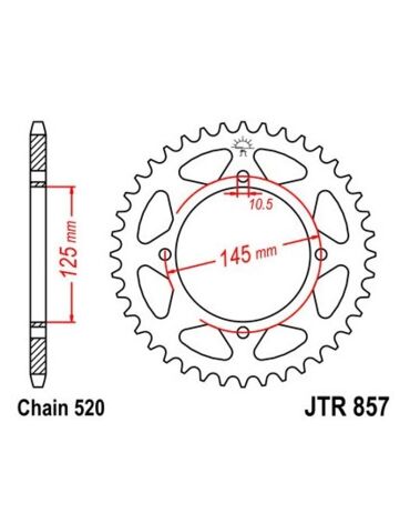 JTR 857 45 Звезда ведомая 45 зубов (XT600 E)