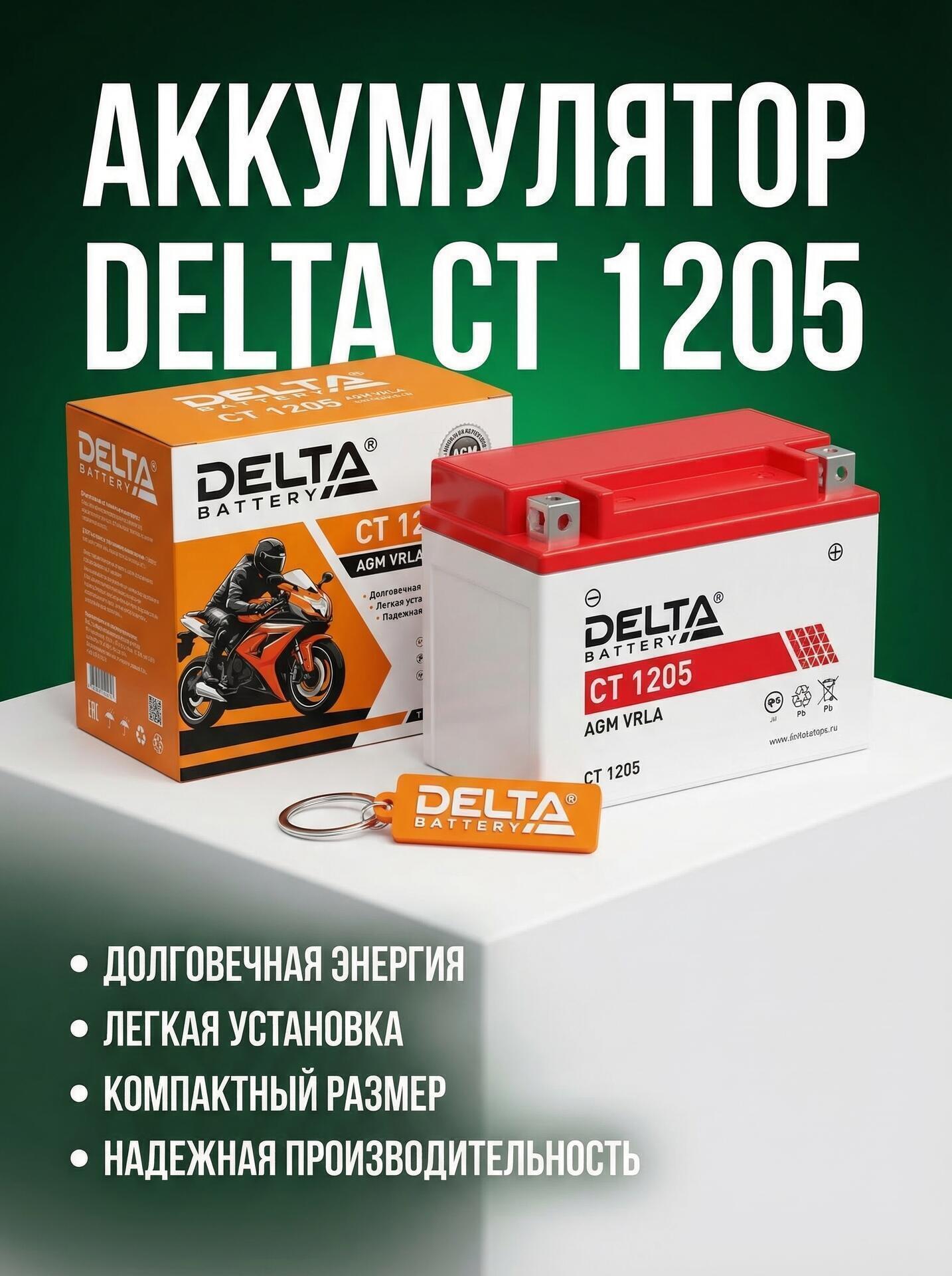 Аккумуляторная батарея Delta СТ1205 - фото 6