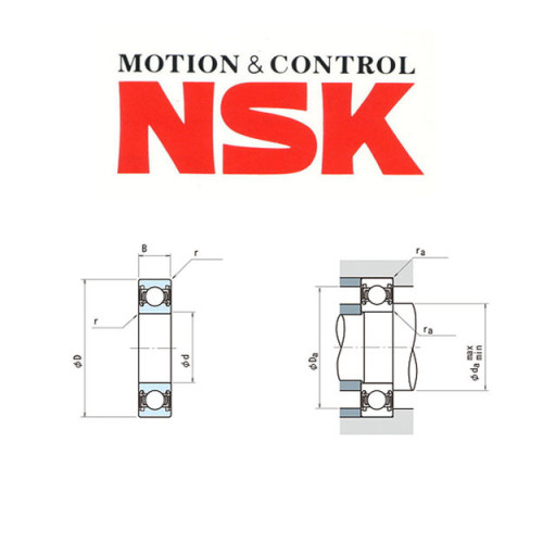 Подшипник колеса Nsk 60 22 2Rs Singl Row Deep Groove Ball Bearing - фото 1