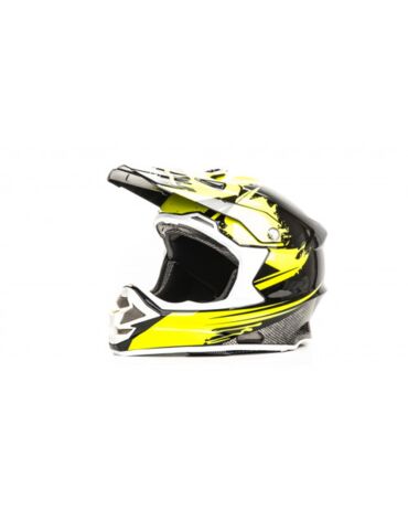 Шлем кроссовый HIZER black yellow B6195