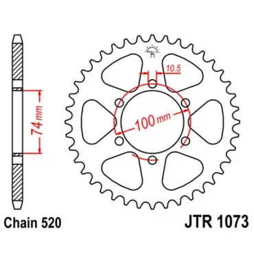 Звезда ведомая JTR1073 - миниатюра 1