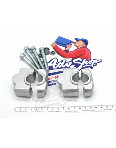 SW motech Bar riser Silver for Ø 22 mm handlebar проставки прямые для руля d= 22 mm h = 30 mm ( серебристые ) // LEH.00.039.22001.30 S