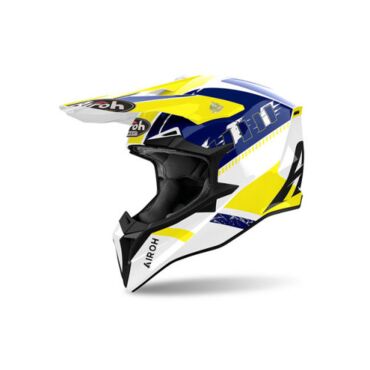 Шлем Airoh Wraaap Feel Yellow Blue Gloss L - миниатюра 2