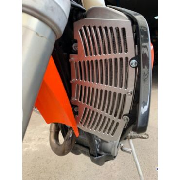 EMX TECH Составная защита радиаторов ( ALU SILVER ) KTM EXCF / EXC TPI TBI 17 24 // HQV TE FE 17 24 // GAS EC EX 21 24 // ZR000001S - миниатюра 3