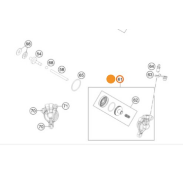 KTM Рабочий цилиндр сцепления 65 SX 14 23 / 85 SX 13 17 / Freeride 250R 14 15 ( 47132061044 ) - миниатюра 1
