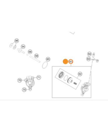 KTM Рабочий цилиндр сцепления 65 SX 14 23 / 85 SX 13 17 / Freeride 250R 14 15 ( 47132061044 )