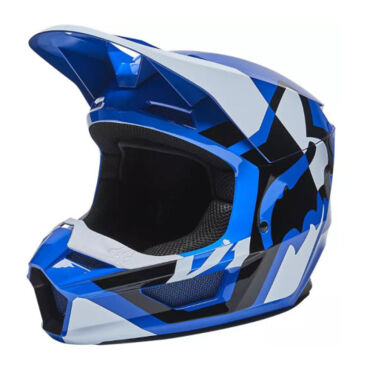 Fox Мотошлем подростковый V1 Lux Blue - миниатюра 4