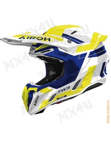 Кроссовый шлем Twist 3 Dynasty Blue Yellow Gloss