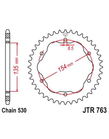 Звезда ведомая JTR763 40