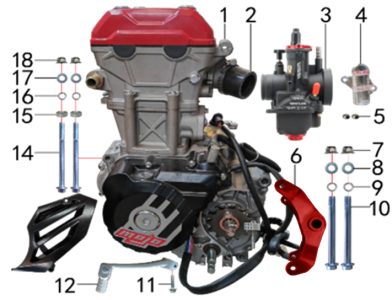 Двигатель в сборе 300cc TYX300-SR.129.3010 - фото 1