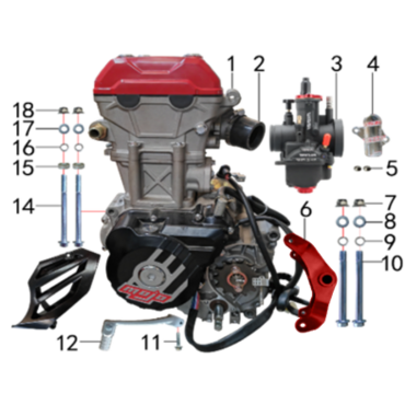 Двигатель в сборе 300cc TYX300-SR.129.3010 - миниатюра 1