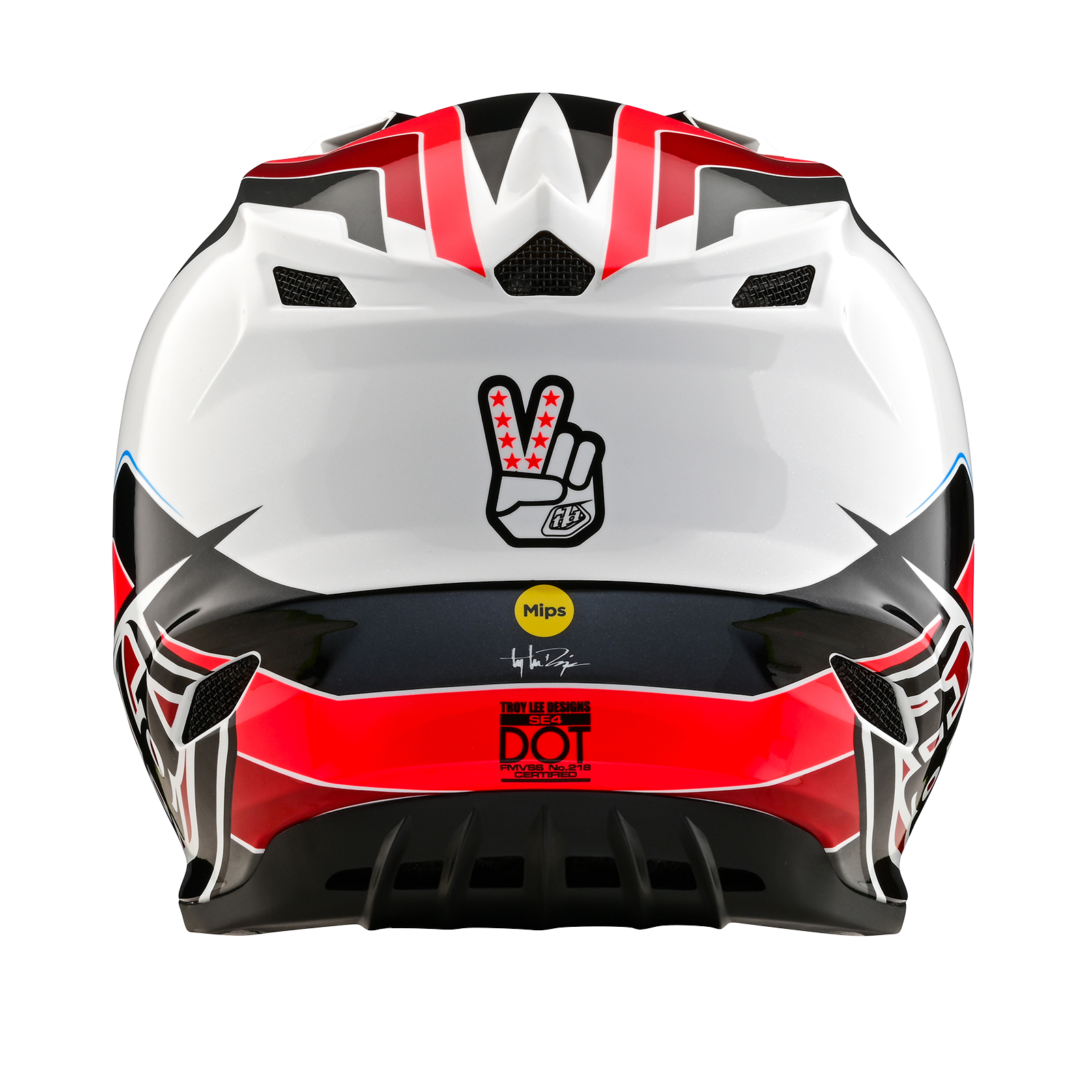 Мотошлем Troy Lee Designs SE4 Polyacrylite Helmet W/MIPS Block Charcoal/Red - фото 6