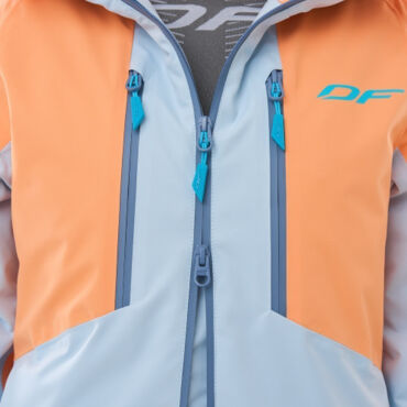 Dragonfly Куртка горнолыжная утепленная Gravity Woman 2025 Mock Orange Light Blue - миниатюра 14