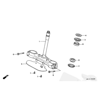 HONDA пыльник подшипника рулевой колонки нижний XRV 750 / XL600 650 700 / XR250 400 650 ( 53214KA4701 ) - миниатюра 2