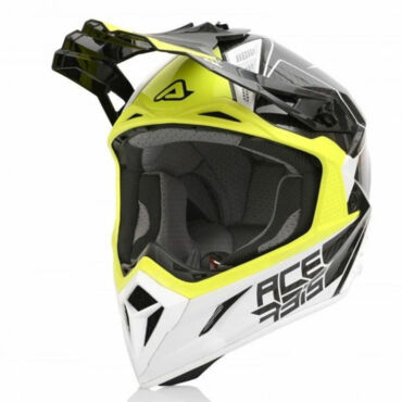Acerbis Шлем Steel Carbon White Yellow - миниатюра 4