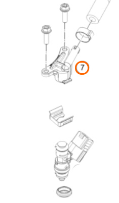 Коннектор топливной форсунки левый KTM 250 300EXC 18 21 / Husqvarna TE250 300 18 21 - фото 1