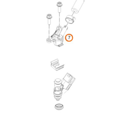 Коннектор топливной форсунки левый KTM 250 300EXC 18 21 / Husqvarna TE250 300 18 21 - миниатюра 1