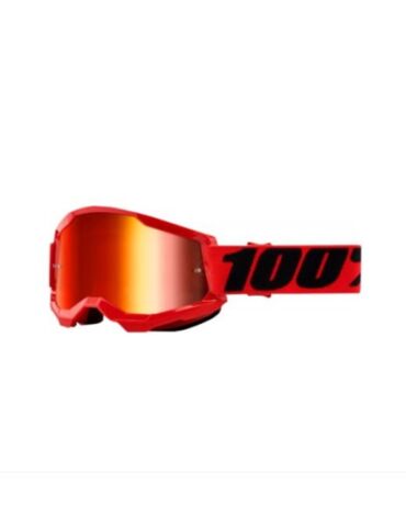 100% Очки Strata 2 Goggle Red Mirror Red Lens