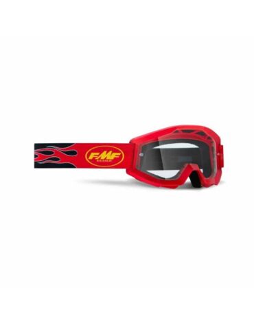 100% Очки FMF Powercore Flame Red Clear Lens