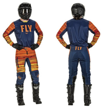 Штаны FLY RACING KINETIC WAVE Navy Orange - миниатюра 6