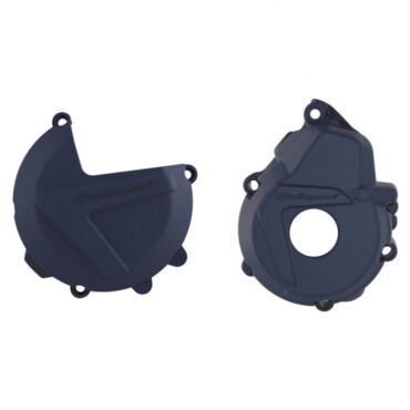 Комплект защиты крышек сцепления и генератора Polisport FE 250 350 (19- >) (син.) - миниатюра 1