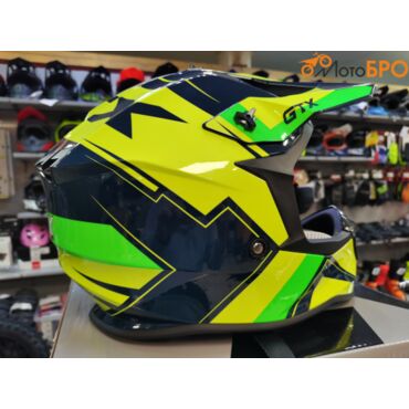 Шлем мото кроссовый GTX 633 Green - миниатюра 4