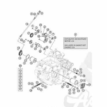 KTM масляный фильтр короткий 690 R / SM / DUKE 12 24 // 701 16 24 ( 75038046100 / 75038046000 ) - миниатюра 2