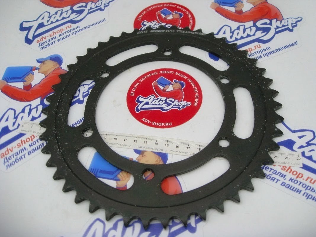 PBR 300 47 (TEMPERED) звезда ведомая 47 зубов стальная (усиленная) XL600 XL700 ( JTR300 47 )
