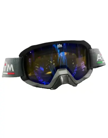 AIM PRO Очки снегоходные двойная линза 186 100 Black matt