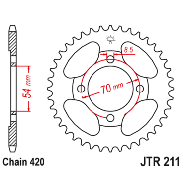 Звезда ведомая JTR211 39 - миниатюра 1