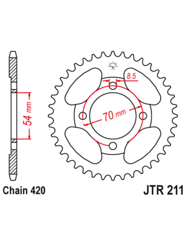 Звезда ведомая JTR211 39