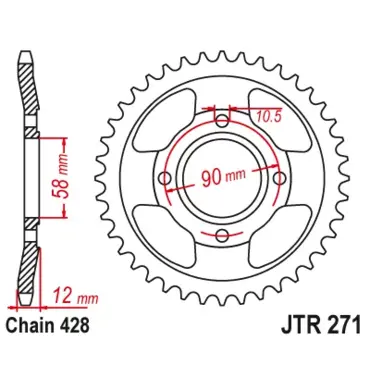 Звезда ведомая JTR271 - миниатюра 1