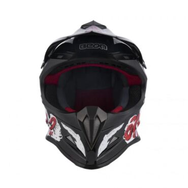 Beon Шлем B 602 Black White Red - миниатюра 6