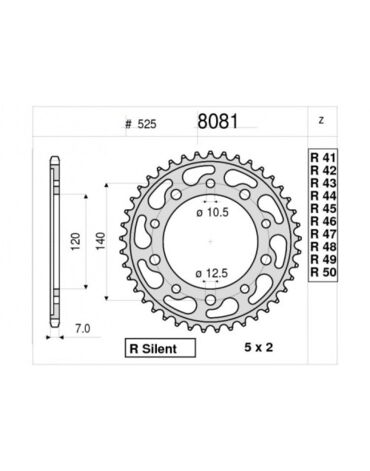 Звезда ведомая Ognibene 8081 R48 (JTR1792.48)
