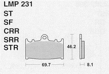 Колодки дискового тормоза AP Racing LMP231 STR (FDB574 / FA158) - миниатюра 1