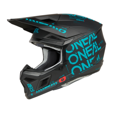 Oneal Шлем кроссовый 3Series Static черный бирюзовый - миниатюра 4