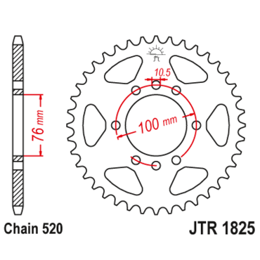 Звезда ведомая JTR1825 48 - миниатюра 1