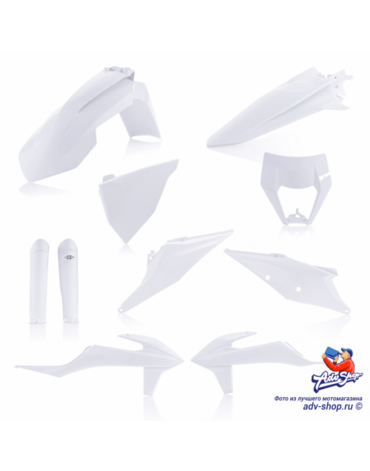 Acerbis КТМ EXC 250 300 20 23 /EXC F 250 500 20 23 /XC W 150 300 20 Комплект пластика белый // 0024054.031