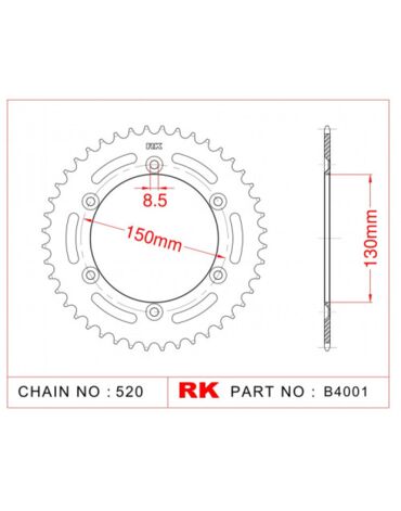 Звезда ведомая RK B4001 47 (JTR251.47)