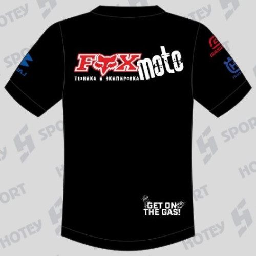Футболка поло детская FOX MOTO, black (116 5 6Y, Детская Повседневная) - фото 2