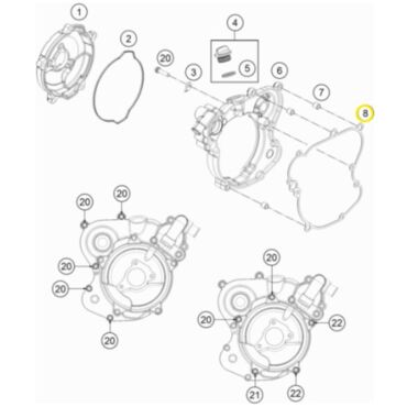 Прокладка картера сцепления SX65(с11), original - миниатюра 1