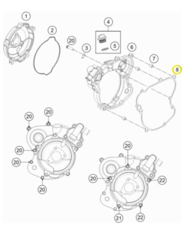 Прокладка картера сцепления SX65(с11), original