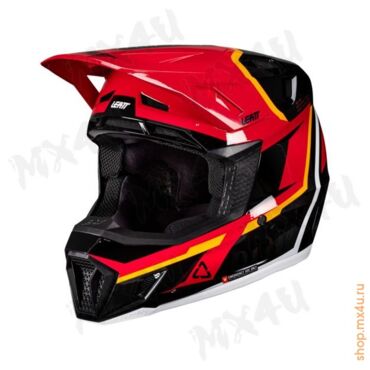 Шлем 7.5 V26 Thermoplastic + 4.5 очки Velocity - Красный - миниатюра 6