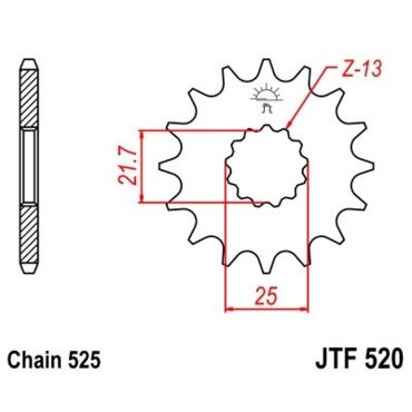 Звезда ведущая JTF520.17 - миниатюра 1