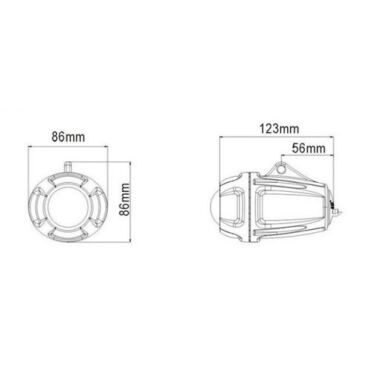 Допфара для ATV, линза, H1 ксенон 4300К, 35W, ближний свет, аллюминий серый корпус - миниатюра 1