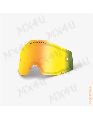 Линза 100% RC2 AC2 ST2 Replacement Lens Vented Dual Pane Mirror Gold (51008 659 01)