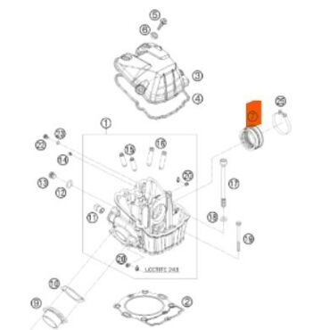 KTM впускной коллектор 450 530 EXCF 08 11 ( 78036144100 / 78036144000 ) - миниатюра 1