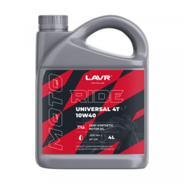 Масло моторное LAVR MOTO Ride Universal 4T 10W 40 SM 4 л - миниатюра 1