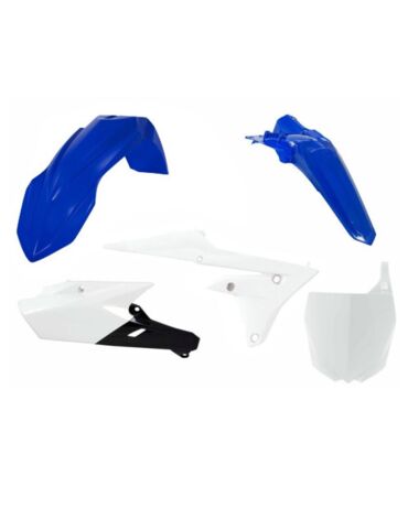 Комплект пластика Yamaha WR250F (2015 2019), WR450F (2016 2018), YZ250FX (2015 2019), YZ450FX (2016 2018), Белый синий (с передней номерной табличкой)